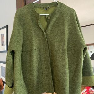 COS brand boiled wool cardigan with cuff sleeves; good used condition